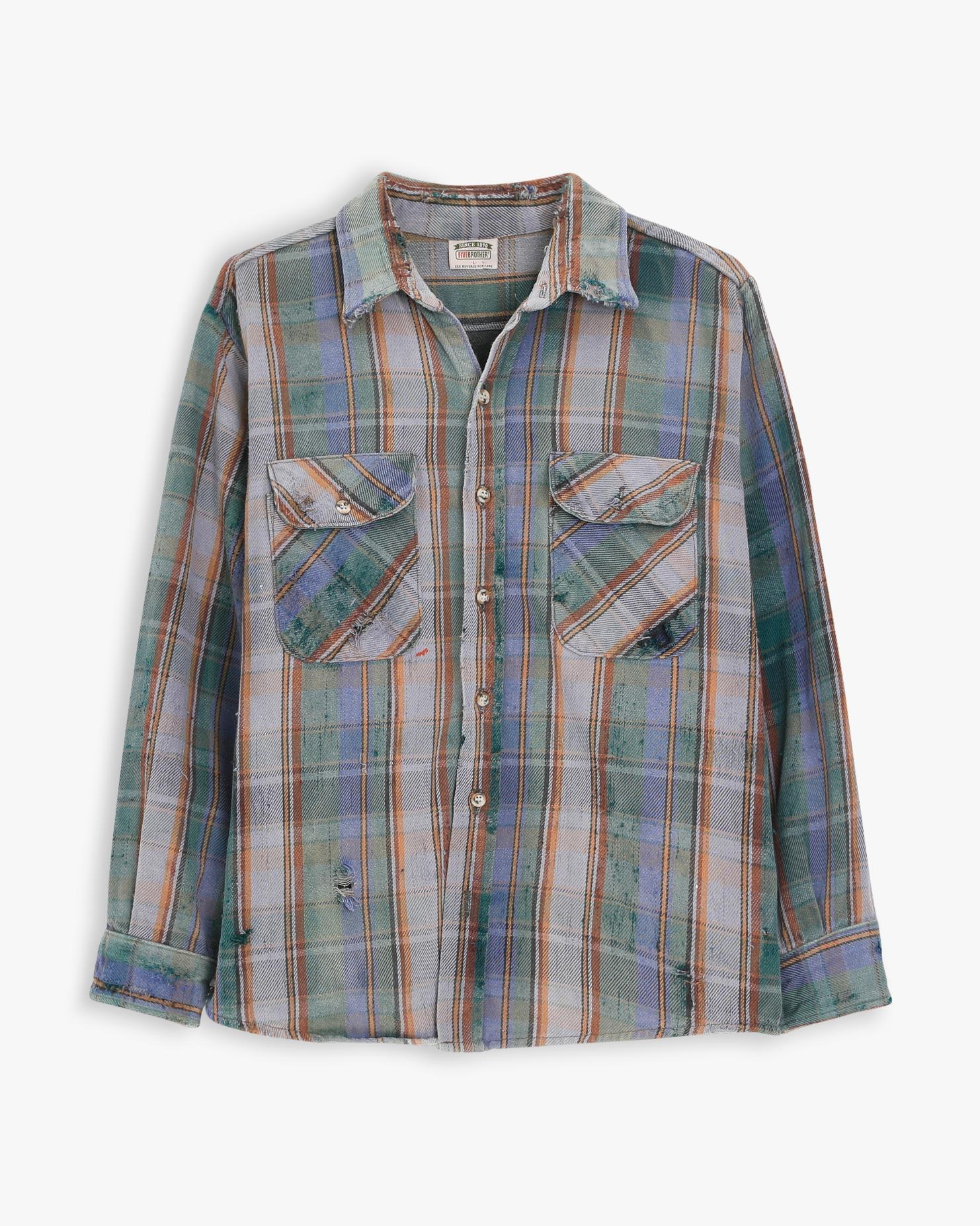 Distressed Five Brothers Flannel (L)