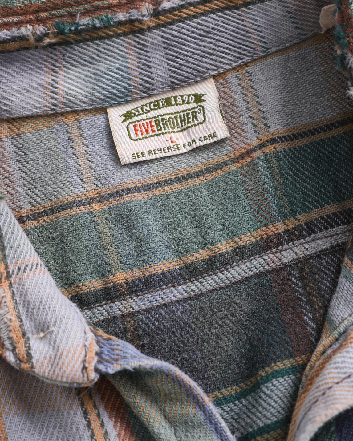 Distressed Five Brothers Flannel (L)