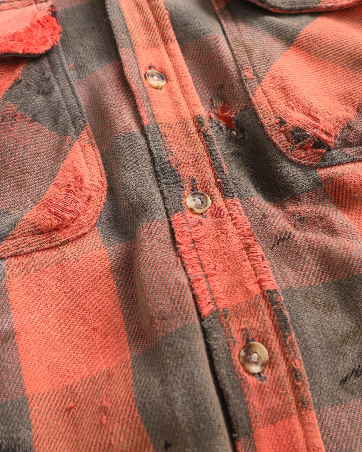 Thrashed Buffalo Check Plaid Flannel (L)