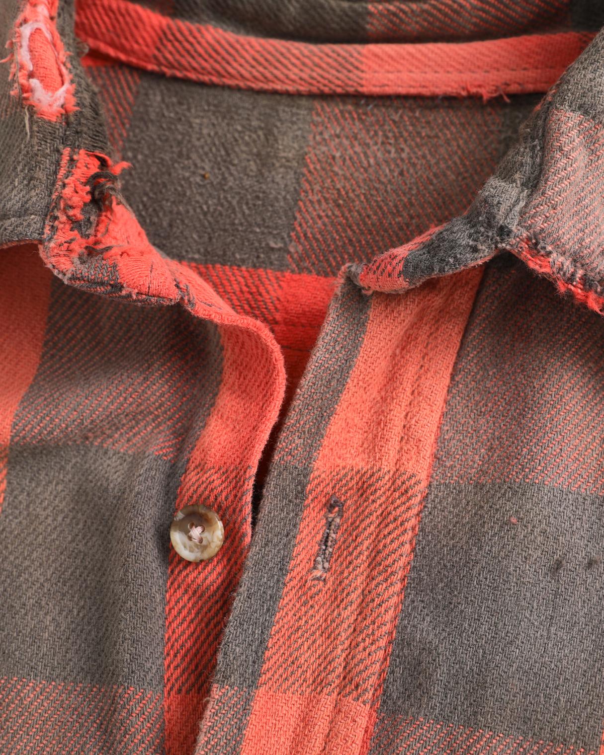 Thrashed Buffalo Check Plaid Flannel (L)
