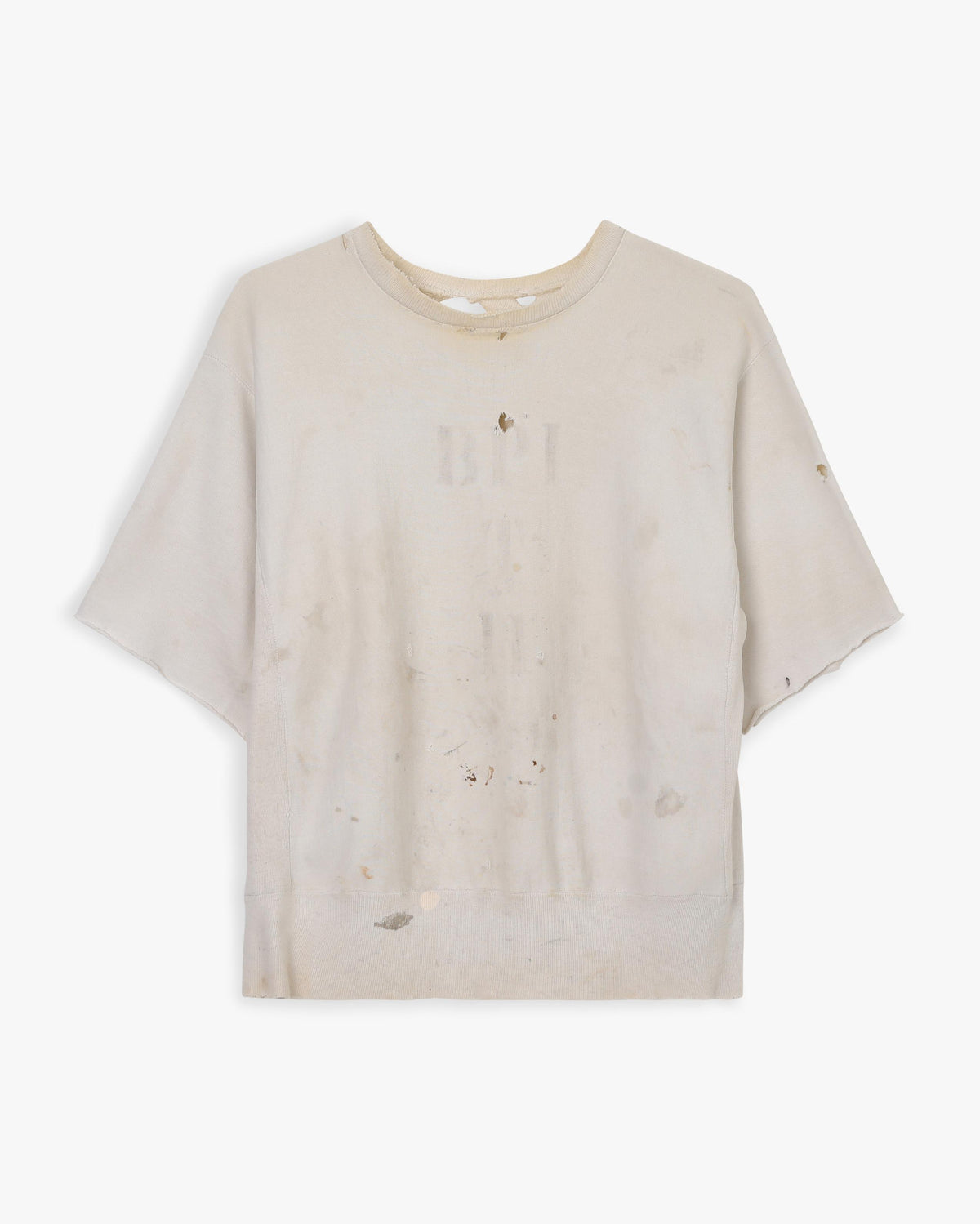 Distressed Stenciled Reverse Weave Sweatshirt (XL/XXL)