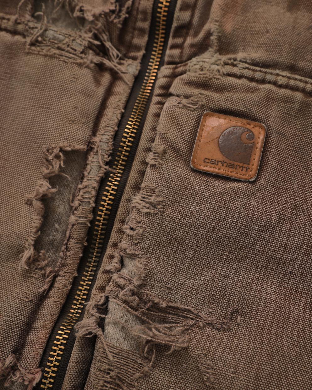 Thrashed Carhartt Brown Vest (XXL)