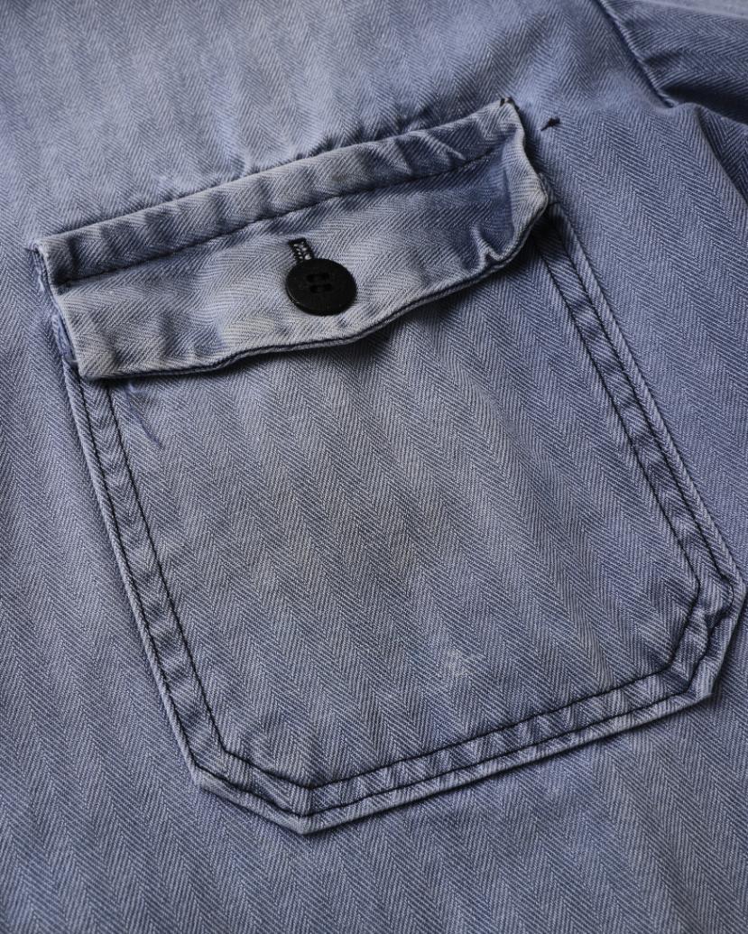 Sunfaded Herringbone HBT French Jacket (XXL)