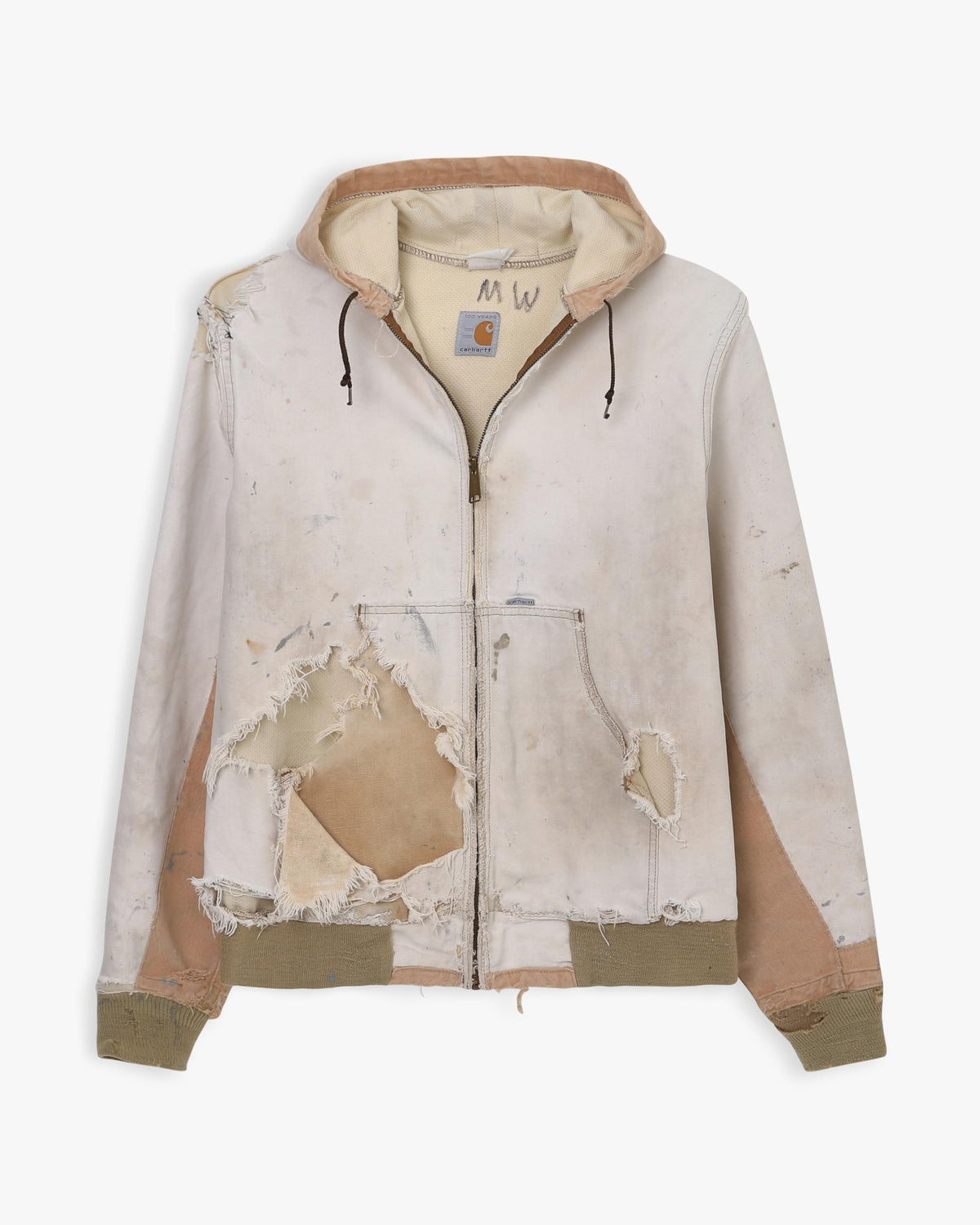 Thrashed & Repaired Carhartt Hooded Jacket (L)
