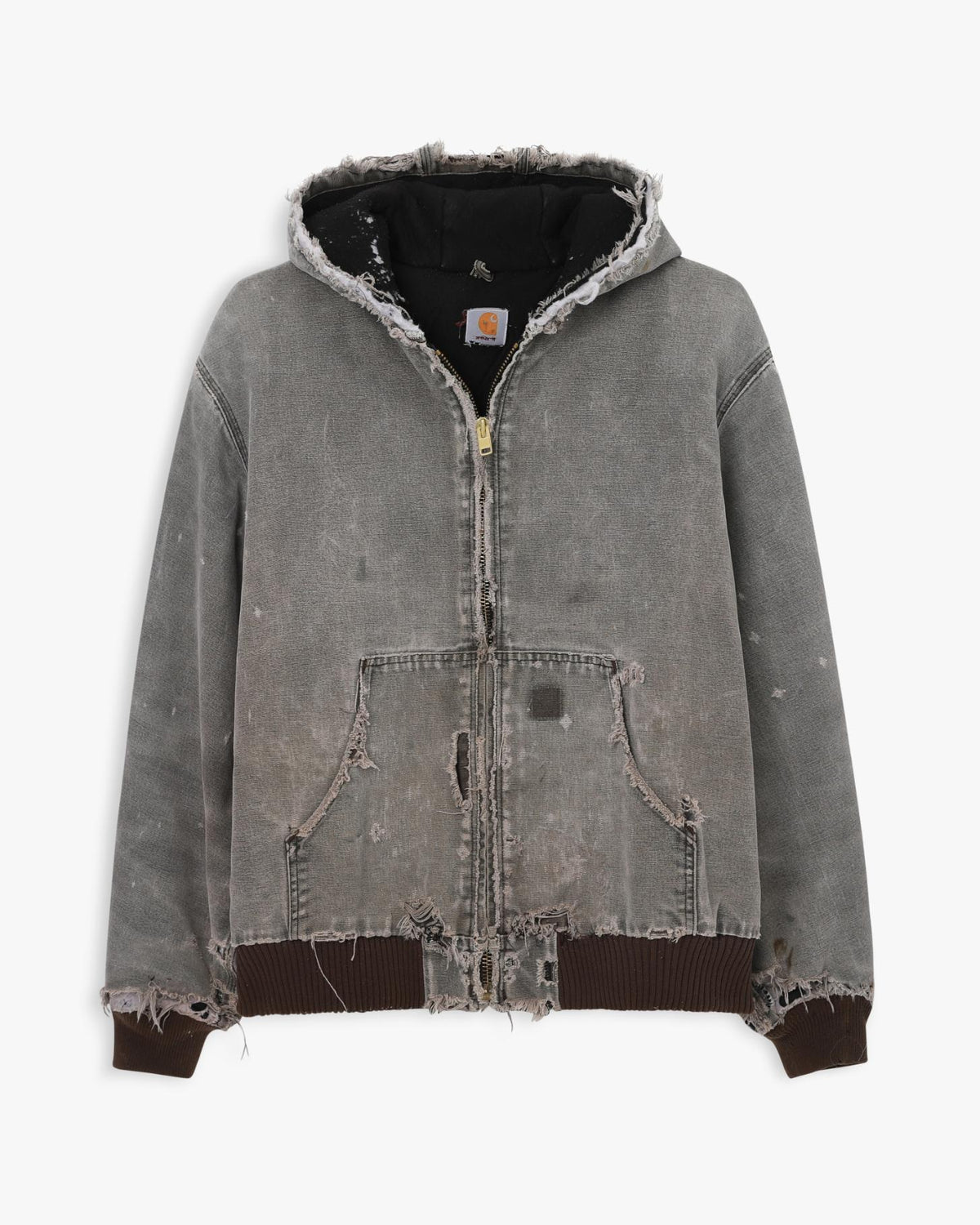 Distressed Carhartt Hooded Jacket (XL)