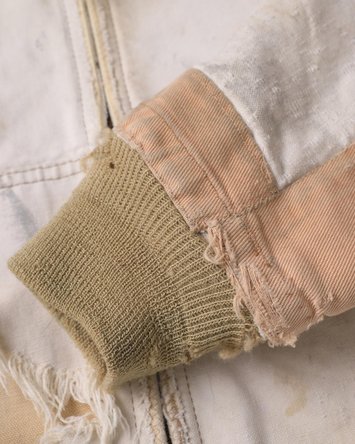 Thrashed & Repaired Carhartt Hooded Jacket (L)