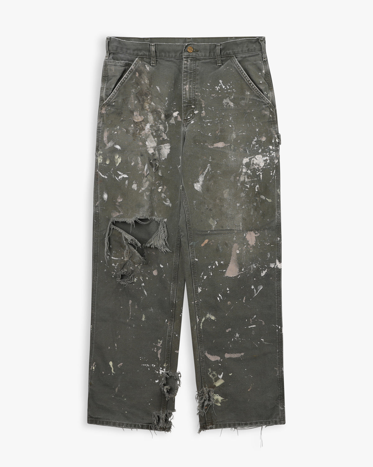 Thrashed Painter Moss Green Carhartt Carpenters (34”)