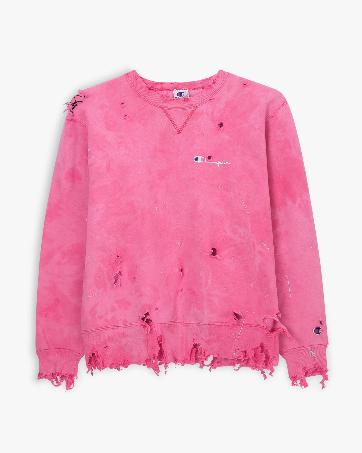 Thrashed Bubblegum Pink Champion Sweatshirt (M)
