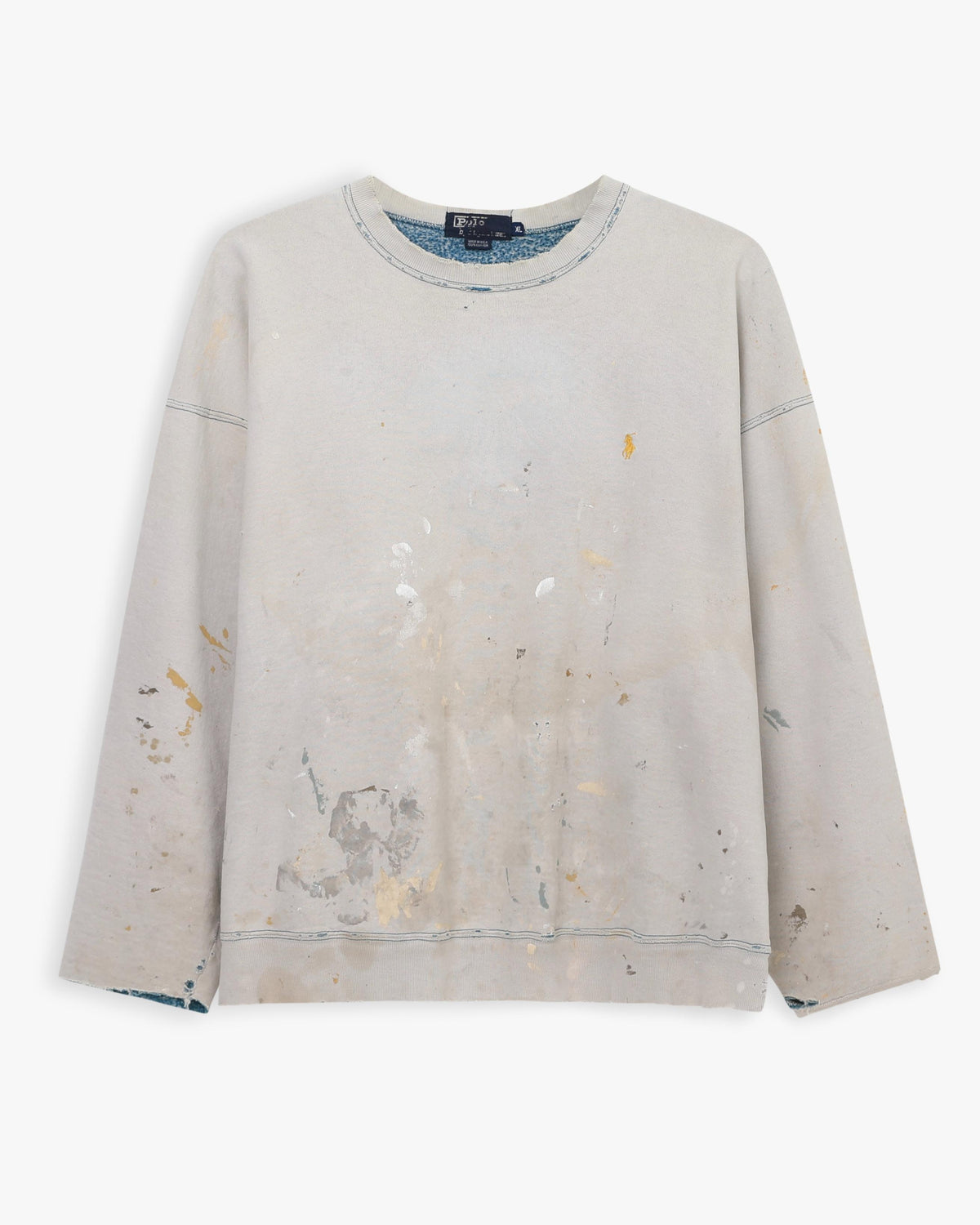 Paint Splattered Polo Ralph Lauren Sweatshirt (XL)