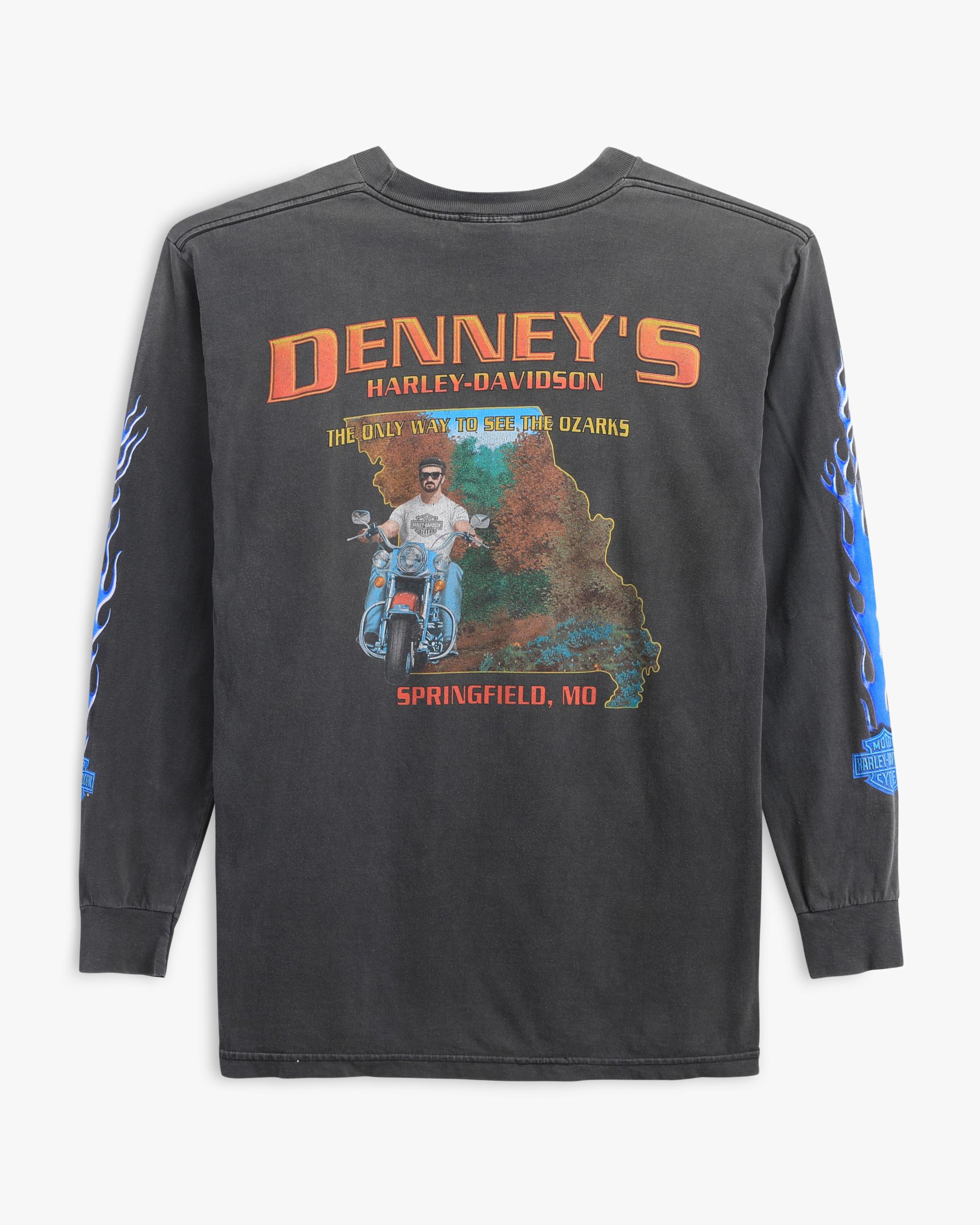 00s Faded Harley Davidson Blue Flame (L)