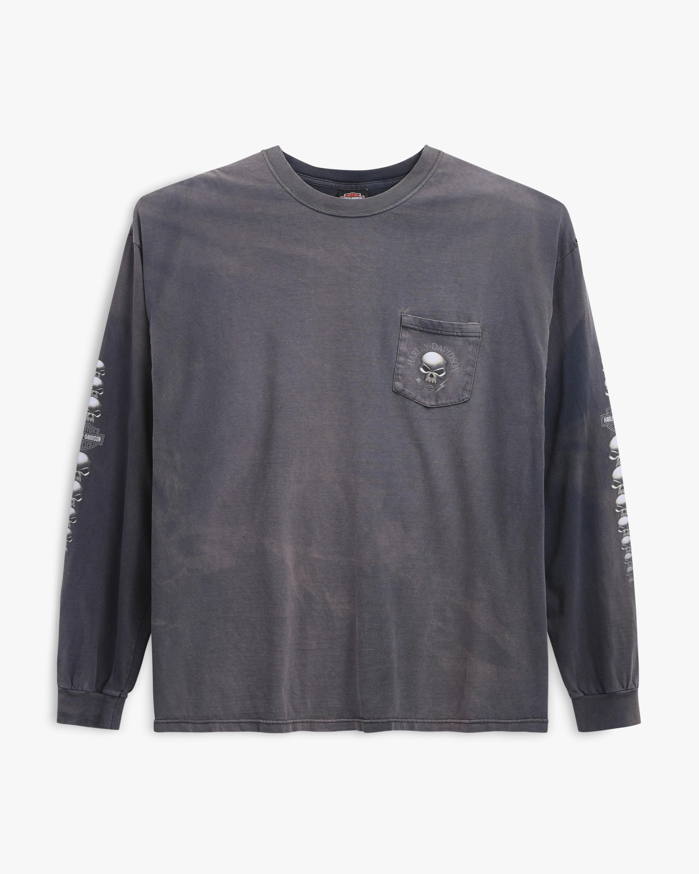 00s Faded Harley Davidson Skull (XXL)