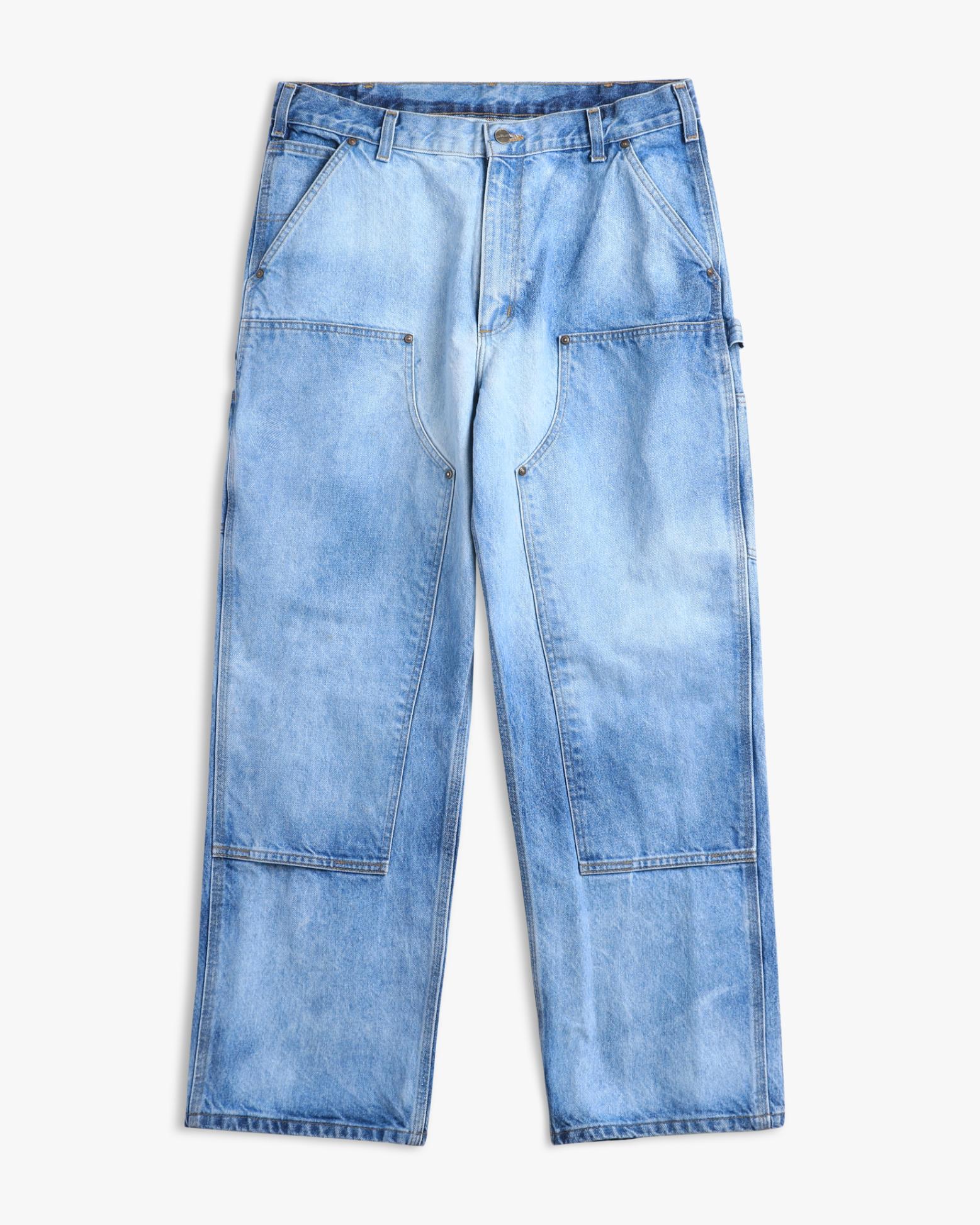 Bleach Washed Denim Carhartt Double Knees (36")