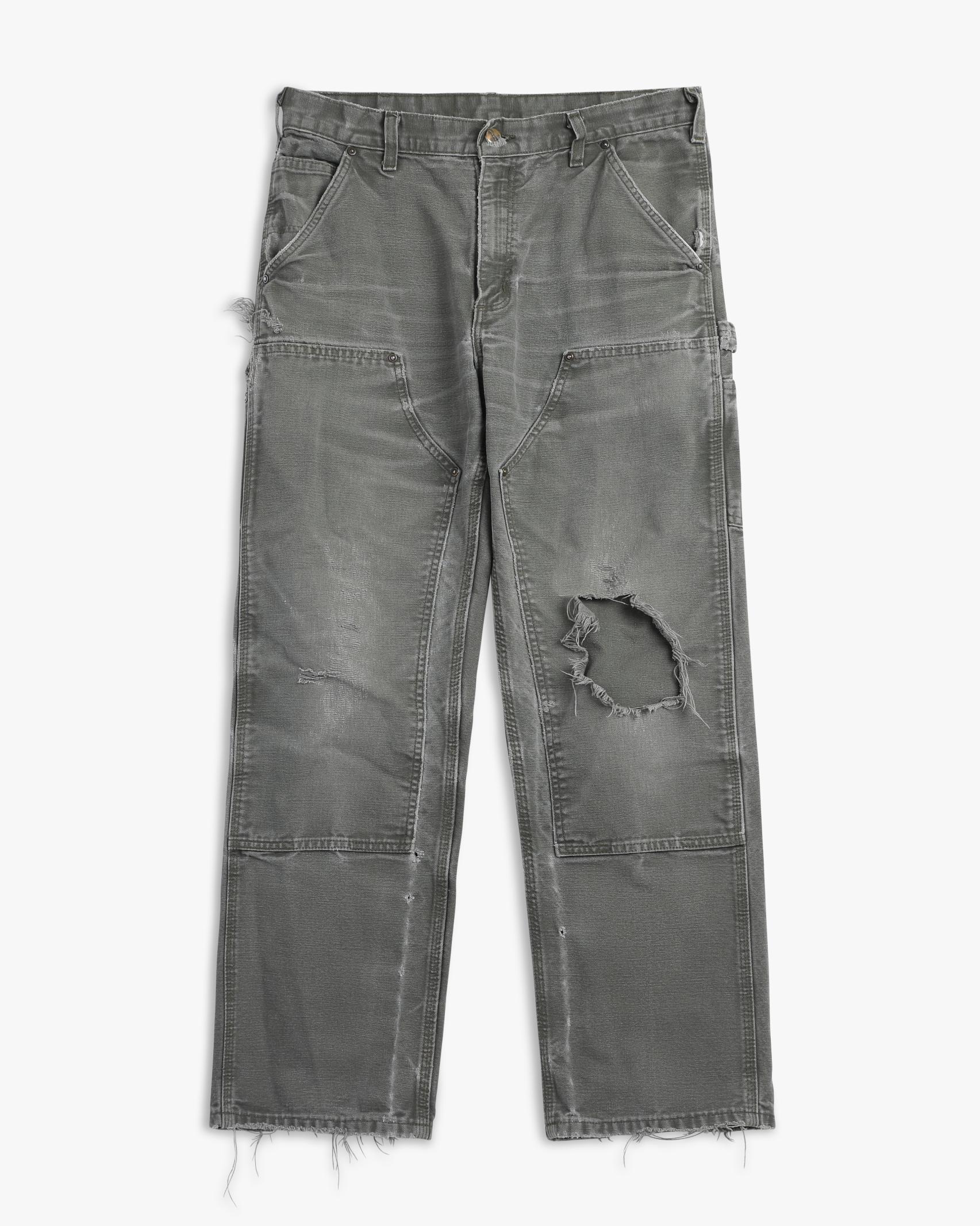 Thrashed Green Carhartt Double Knees (33")