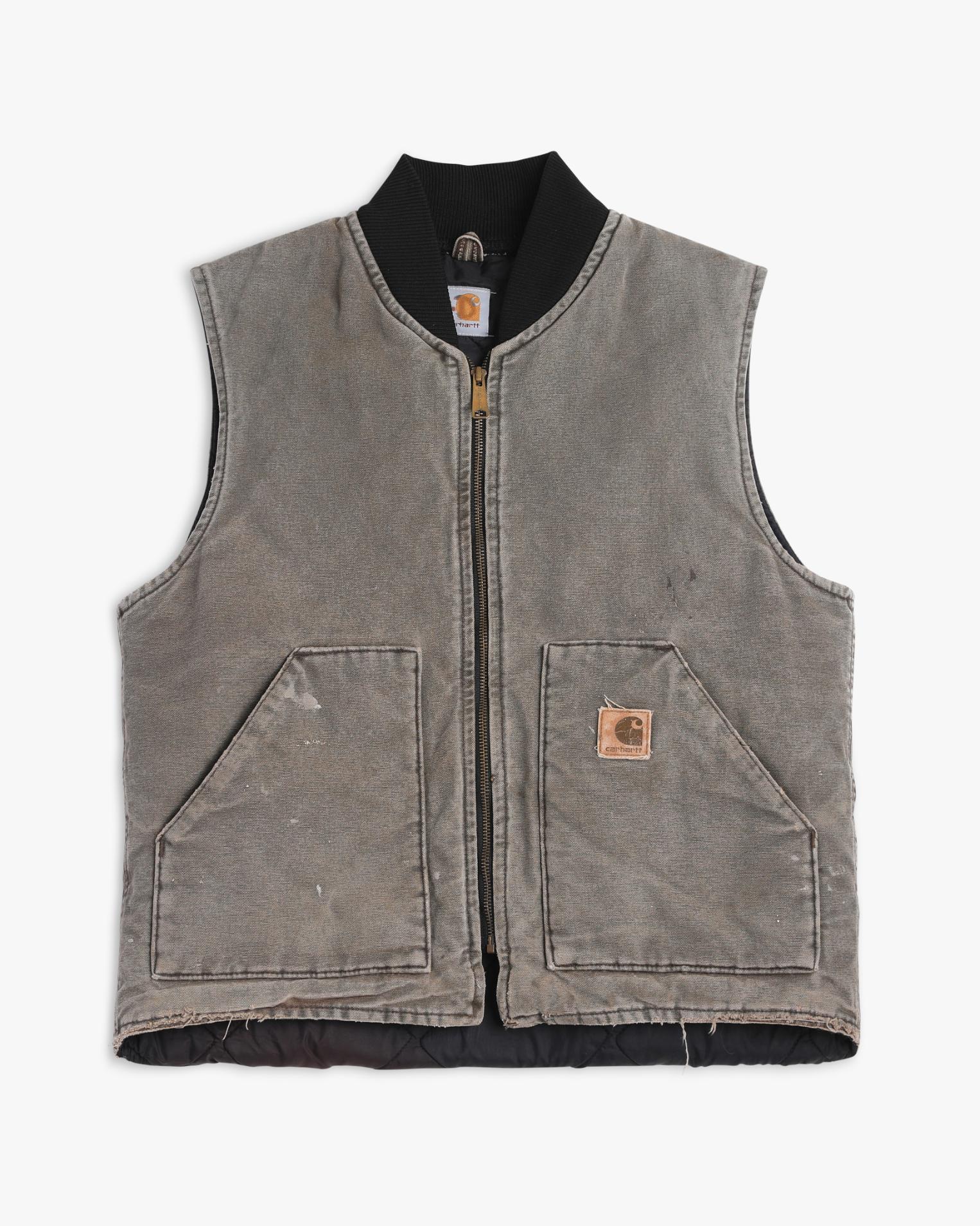 00s Faded Grey Carhartt Vest (L)