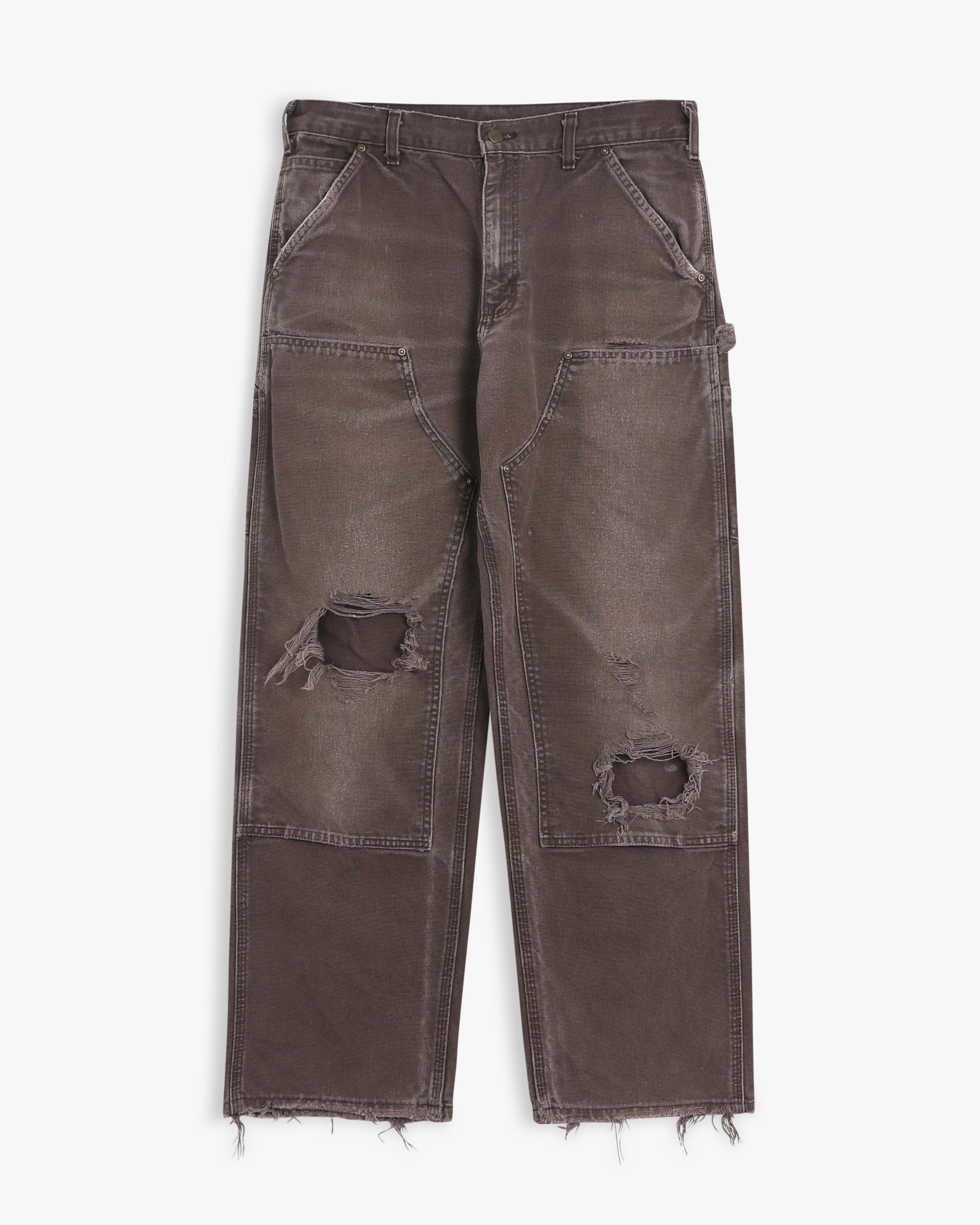 Thrashed Carhartt Brown Double Knees (32")