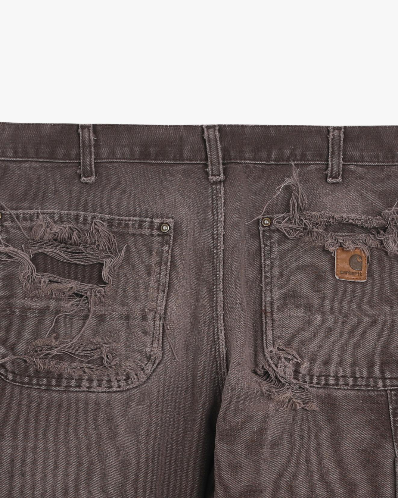 Thrashed Carhartt Brown Double Knees (32")
