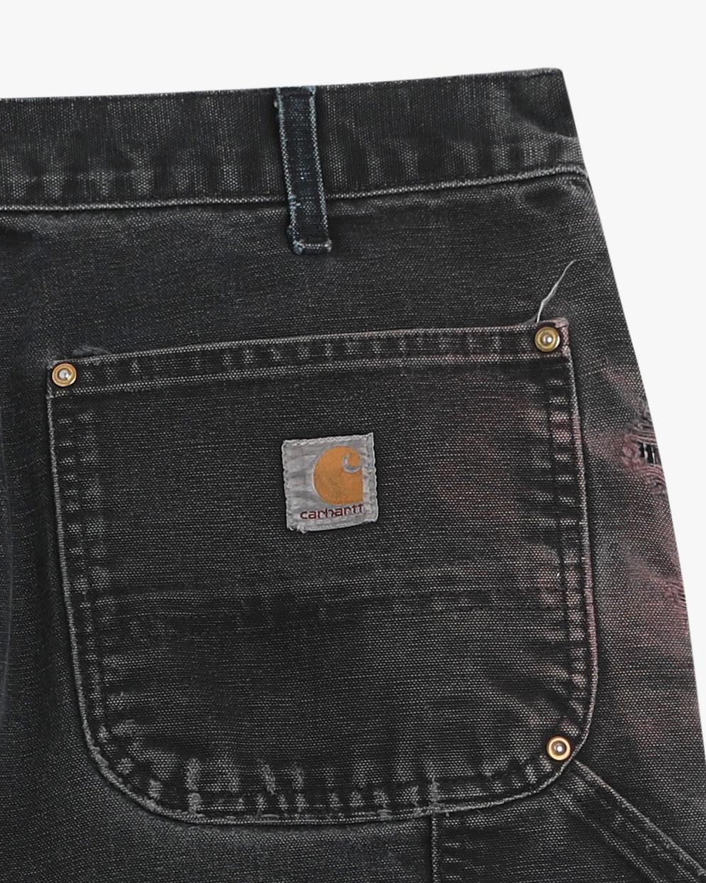 Thrashed Black Carhartt Double Knees (32")