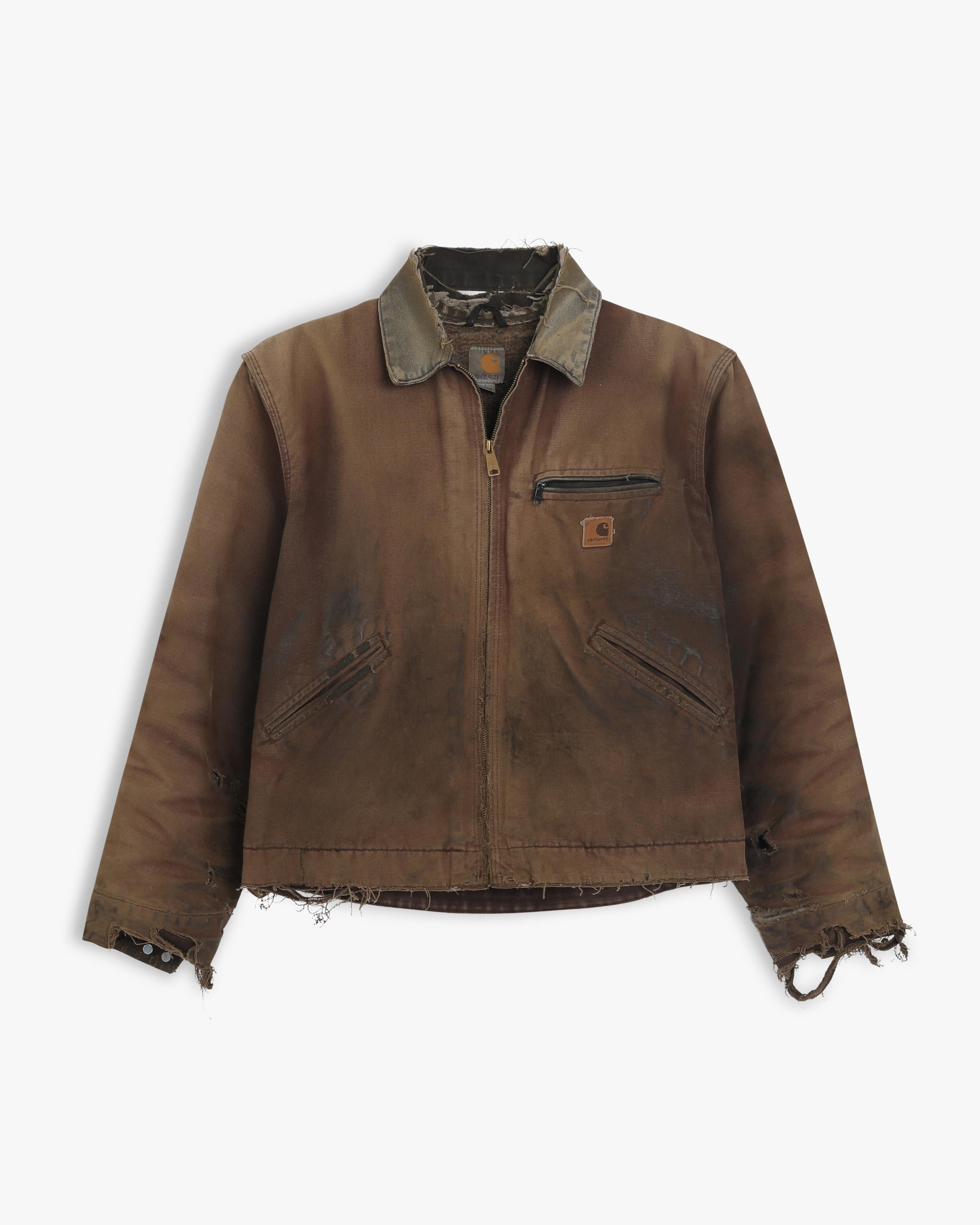 Thrashed Dark Brown Carhartt Detroit Jacket (L)