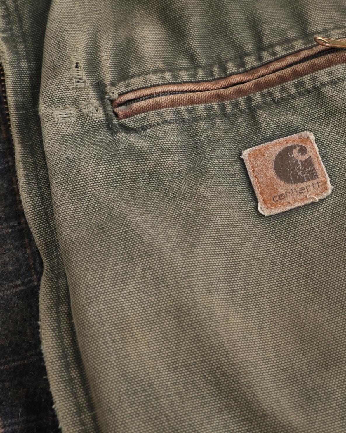 Thrashed Moss Green Carhartt Detroit Jacket (L)