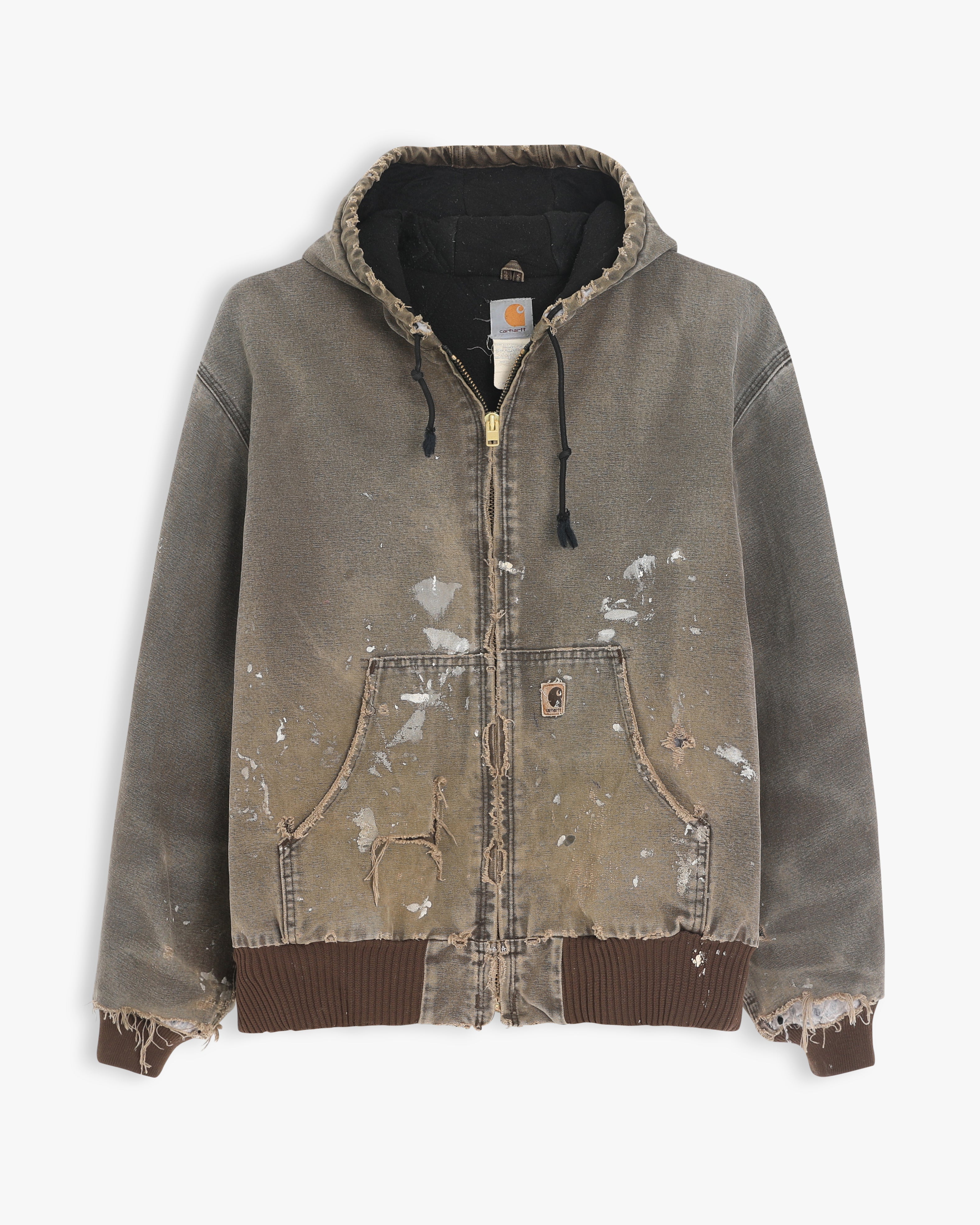 Thrashed Brown Carhartt Hooded Painters Jacket (XXL)