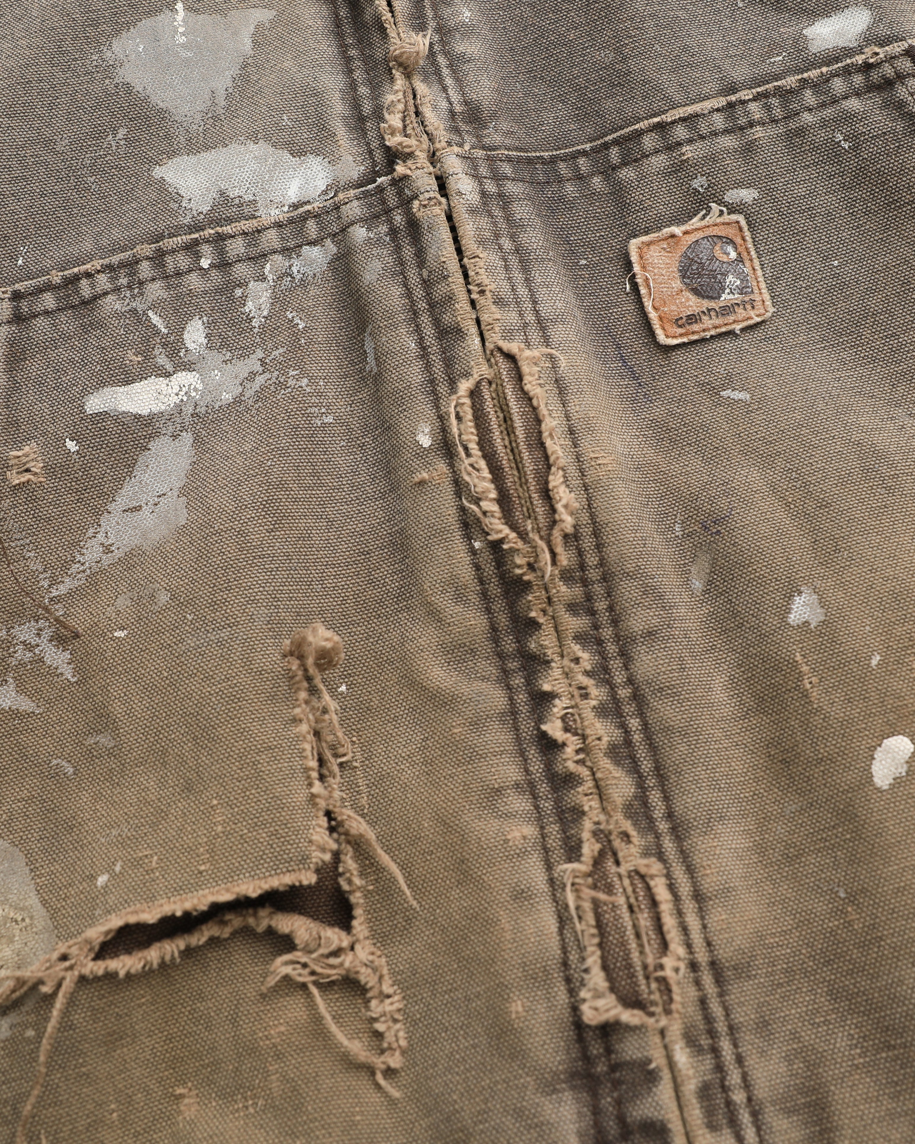 Thrashed Brown Carhartt Hooded Painters Jacket (XXL)