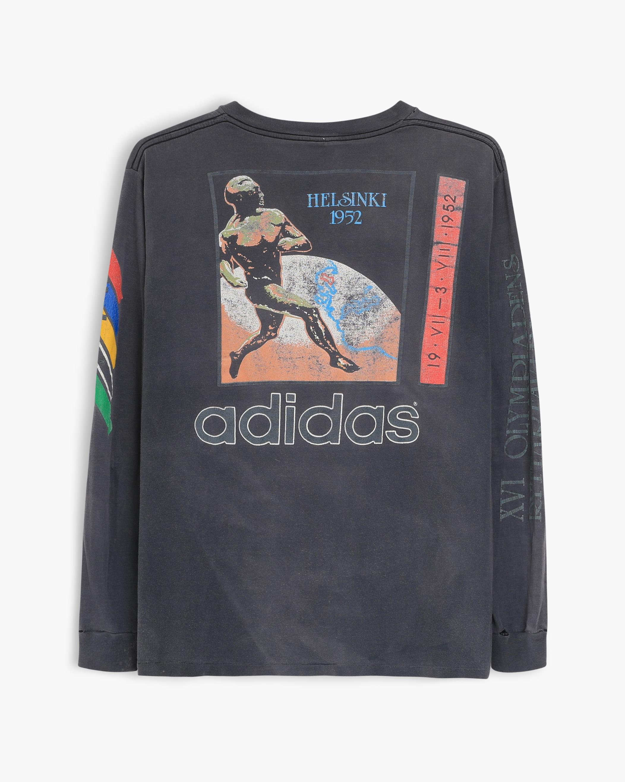 Faded Adidas Stockholm Helsinki Longsleeve T-Shirt (L)
