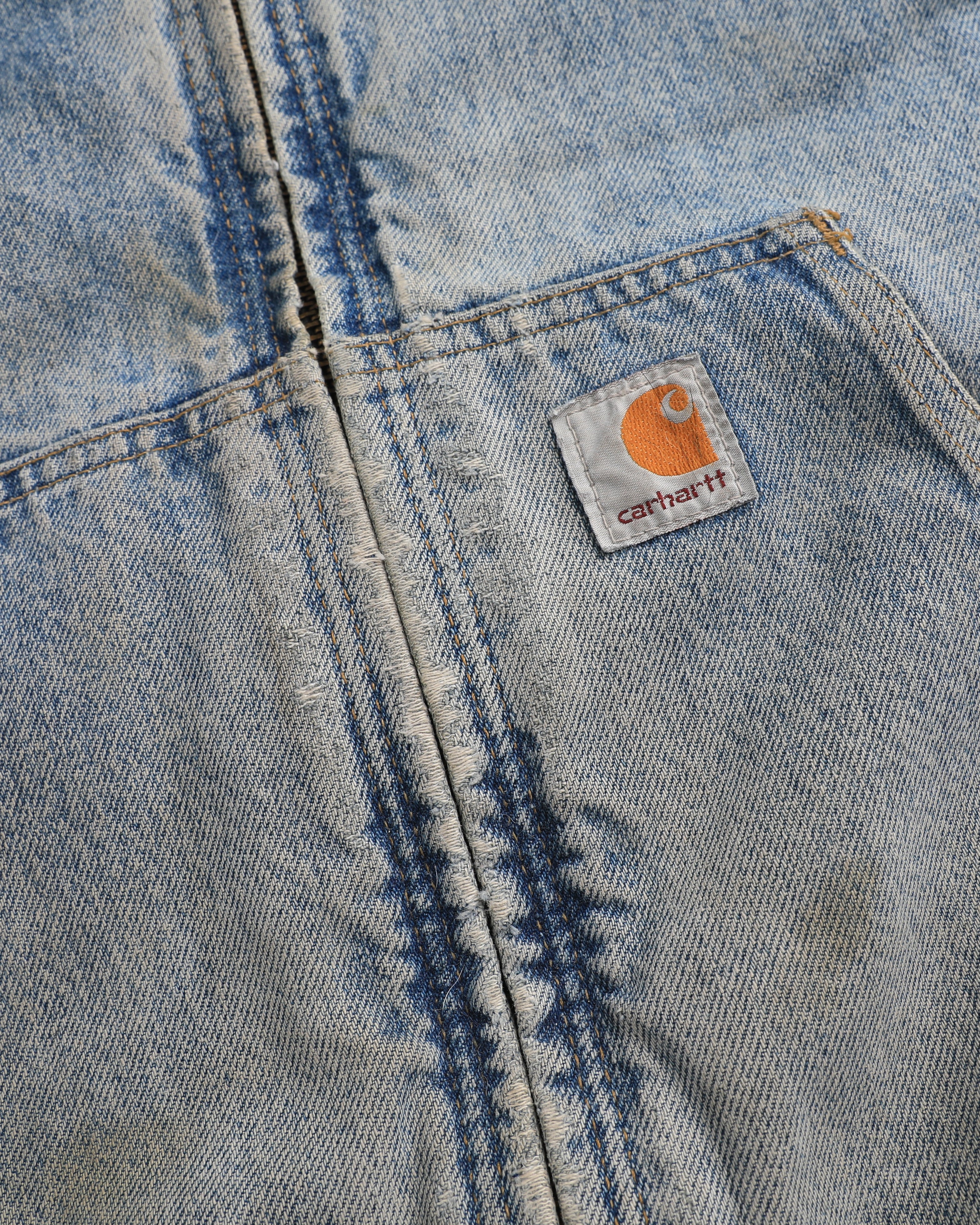 Denim Dirt Wash Carhartt Hooded Active Jacket (M/L)