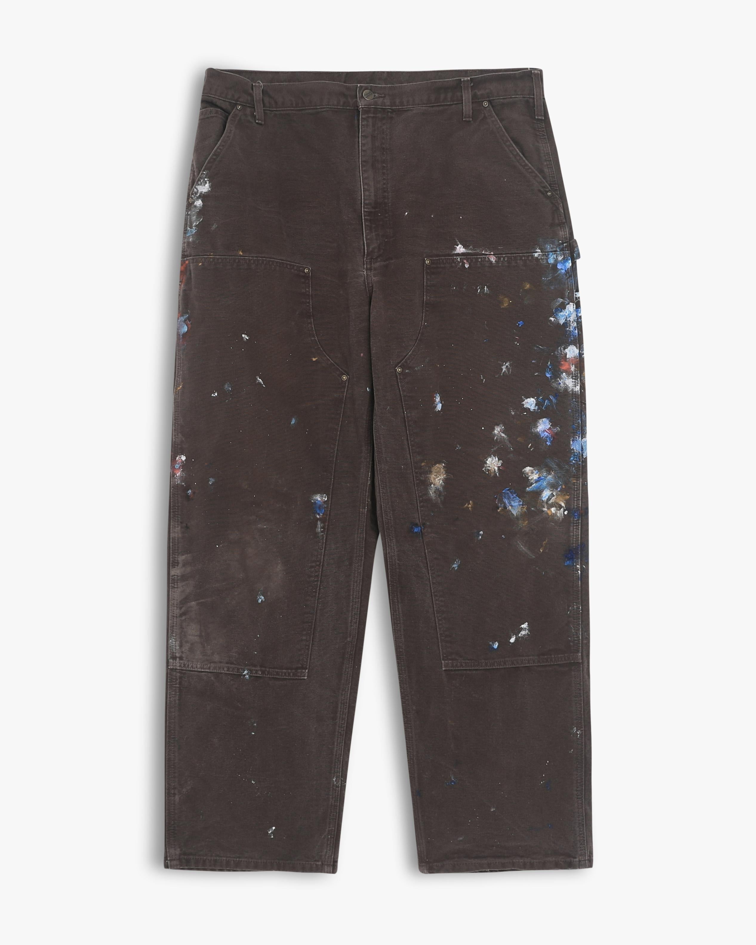 Paint Splattered Brown Carhartt Doubleknees (36")