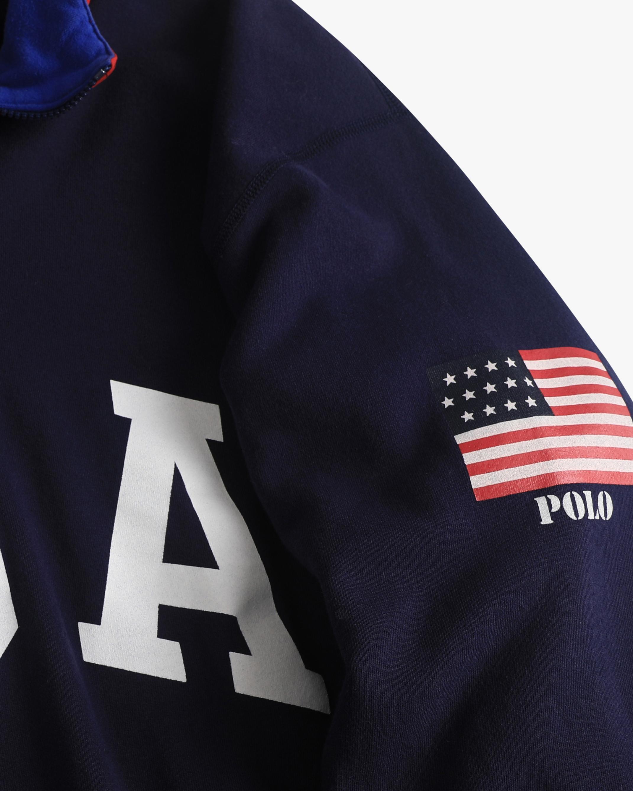 Ralph Lauren Polo USA 1/4 Zip Sweatshirt (XL)
