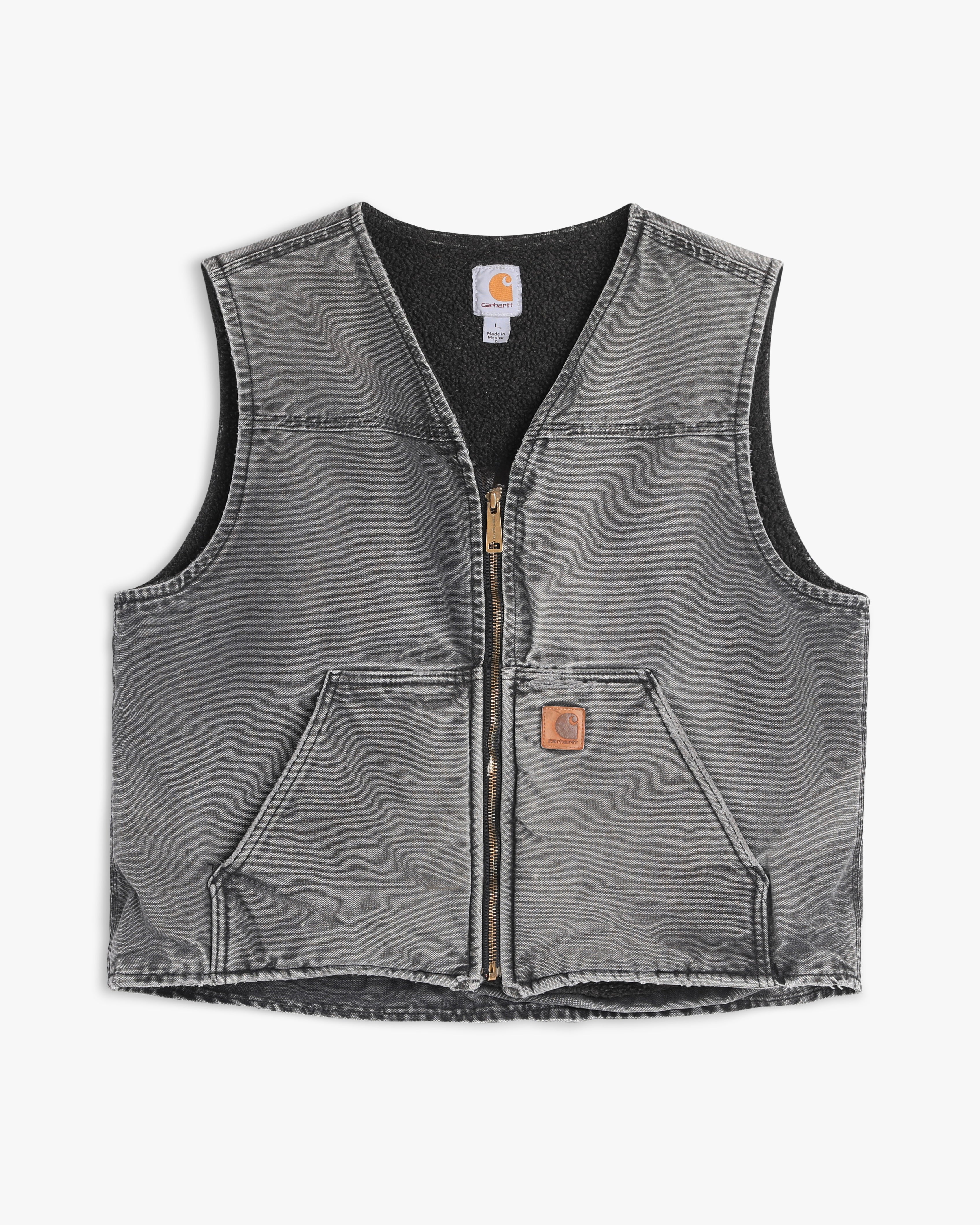 00s Faded Grey Carhartt Vest (L)