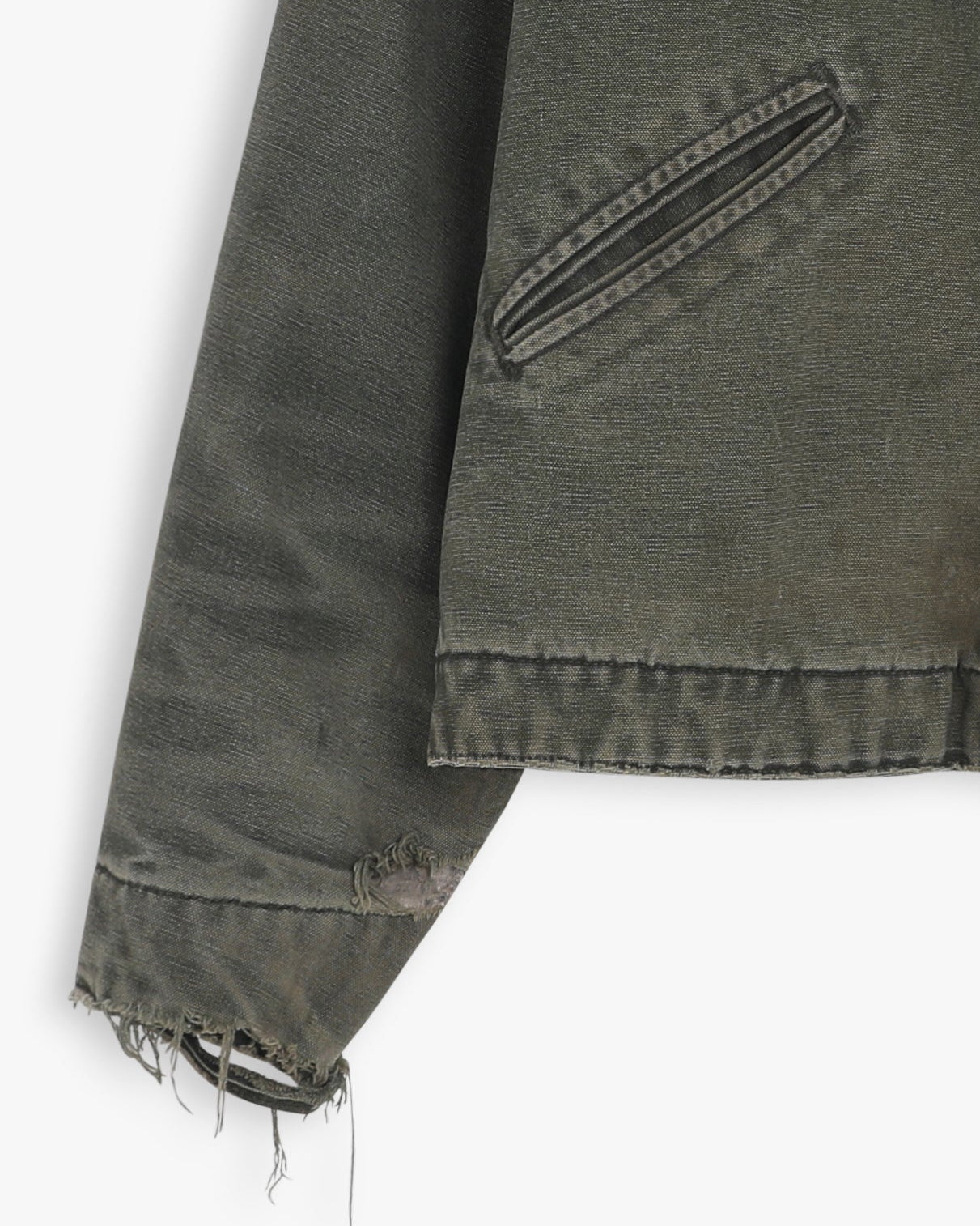 Distressed Moss Green Carhartt Detroit Jacket (L)