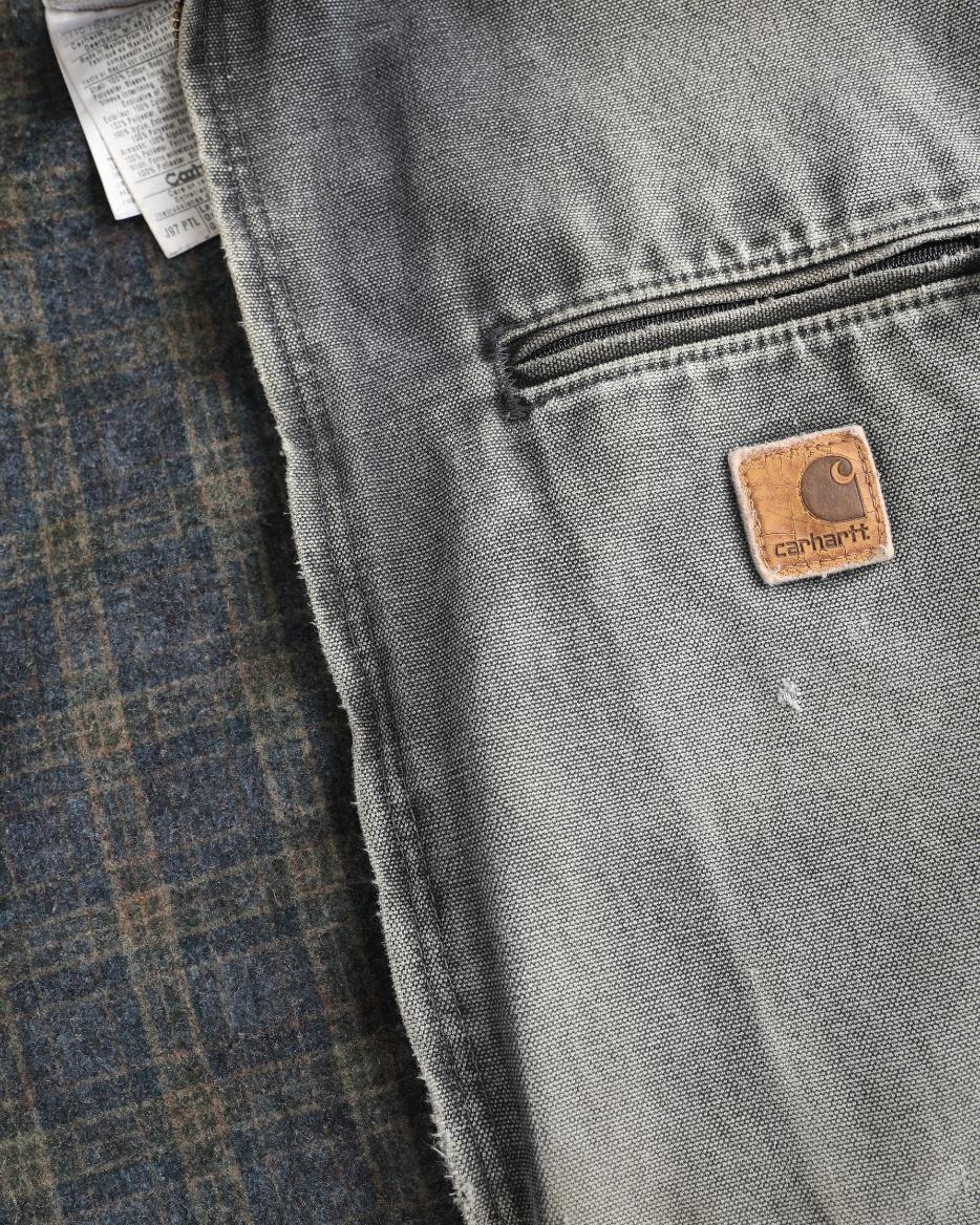 Thrashed Carhartt Grey Detroit Jacket (L/XL)
